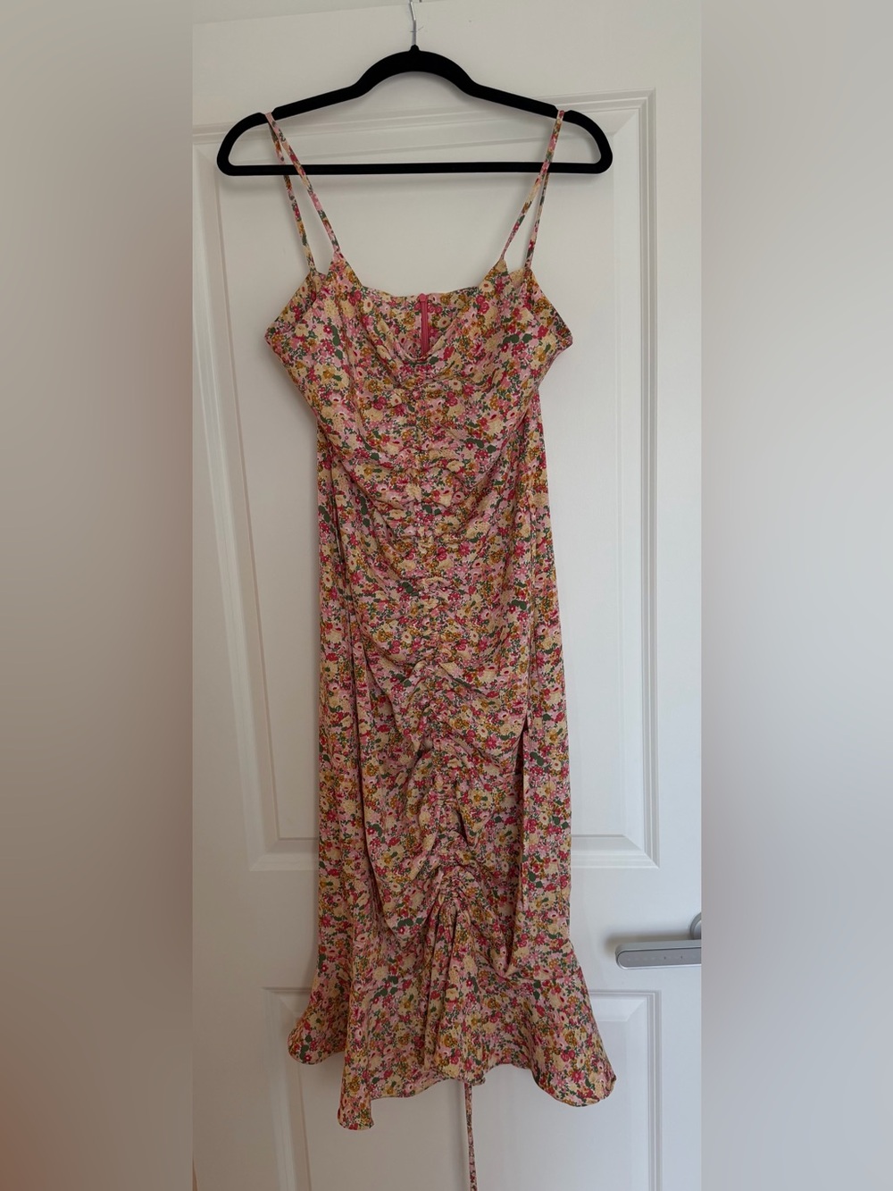 ME Makeover Essentials Floral Pink Spaghetti-Strap Maxi Dress